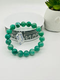 Emerald  Round Bracelet - 10.50 mm Size - Code #E13 AAA Quality   - Natural Emerald Bracelet - Length 7 Inch