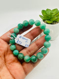 Emerald  Round Bracelet - 10.50 mm Size - Code #E13 AAA Quality   - Natural Emerald Bracelet - Length 7 Inch