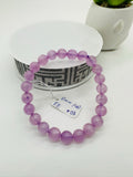 Kunzite Round Bracelet - 8 mm Size - Code B1  - 4A Quality - Natural Kunzite Bracelet - Length 7.5 Inch