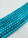 Turquoise Round 5-5.5mm size -100 % Natural Turquoise - Length 40 cm - Turquoise Round Beads, sleeping beauty Turquoise, Origin Arizona