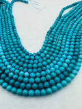 Turquoise Round 5.5-6mm size  -100 % Natural Turquoise -  Length 40 cm - Turquoise Round Beads, sleeping beauty Turquoise, Origin Arizona