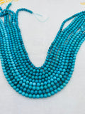 Turquoise Round 5-5.5mm size -100 % Natural Turquoise - Length 40 cm - Turquoise Round Beads, sleeping beauty Turquoise, Origin Arizona