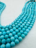 Turquoise Round 8mm size -100 % Natural Turquoise - Length 40 cm - Turquoise Round Beads, sleeping beauty Turquoise, Origin Arizona