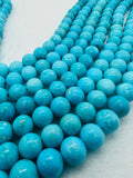 Turquoise Round 10mm size -100 % Natural Turquoise - Length 20 cm - half strand Beads, sleeping beauty Turquoise, Origin Arizona