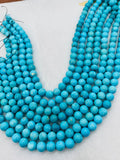 Turquoise Round 10mm size -100 % Natural Turquoise - Length 20 cm - half strand Beads, sleeping beauty Turquoise, Origin Arizona