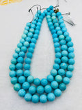 Turquoise Round 12mm size -100 % Natural Turquoise - Length 20 cm - half strand Beads, sleeping beauty Turquoise, Origin Arizona