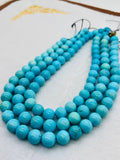 Turquoise Round 12mm size -100 % Natural Turquoise - Length 20 cm - half strand Beads, sleeping beauty Turquoise, Origin Arizona