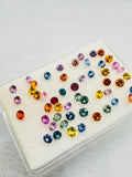 Multi Sapphire faceted loose stone • Size 3-3.20mm, pack of 5 pc, Mix color,