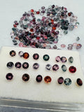 Spinel faceted loose stone • Size 4mm, pack of 6 pc, Mix color, Natural spinel.