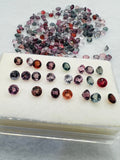 Spinel faceted loose stone • Size 4mm, pack of 6 pc, Mix color, Natural spinel.