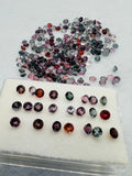 Spinel faceted loose stone • Size 4mm, pack of 6 pc, Mix color, Natural spinel.