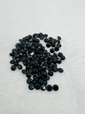 6MM Black Onyx faceted loose stone, back of 6 pieces. Black onyx cut stone.