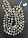 Labradorite Round 17-17.5MM beads, good Quality and perfect round shape . lots of Yellow and Blue Flash -AAA Grade