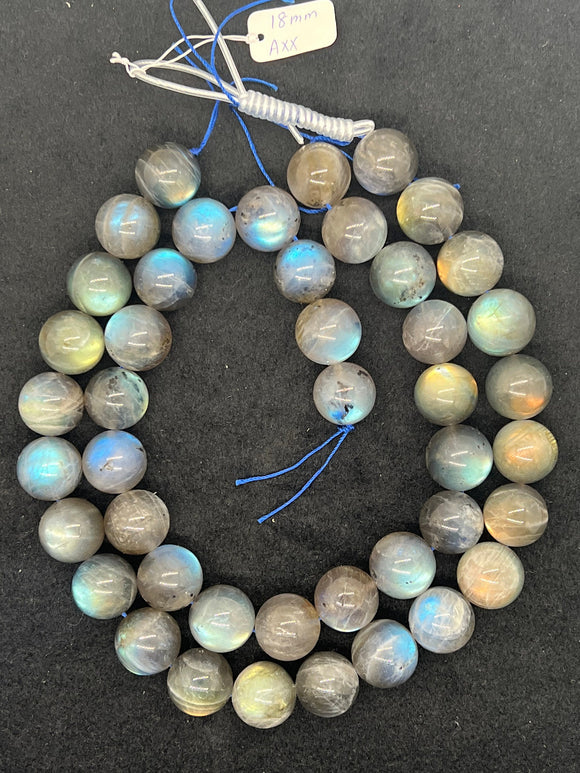 Labradorite Round 24-25 MM beads, good Quality and perfect round shape . lots of Yellow and Blue Flash -AAA Grade