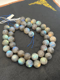 Labradorite Round 24-25 MM beads, good Quality and perfect round shape . lots of Yellow and Blue Flash -AAA Grade