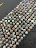 12MM Labradorite Round beads, Top Quality perfect round shape . Yellow and Blue Fire -AAA Grade- 40 cm length - Natural labradorite