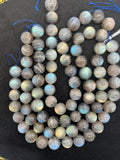 Labradorite Round 20 MM beads, good Quality and perfect round shape . lots of Yellow and Blue Flash -AAA Grade