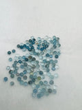 Aquamarine 3MM Round Cabs- Aquamarine cabochon Pack of 8 Pcs Good Quality cabs- Blue Aquamarine, origin Nigeria