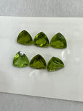 11MM Peridot Trillion faceted Pack of 1 PC - Natural Peridot Trillion Cut - Peridot loose Stones .Peridot faceted cabs