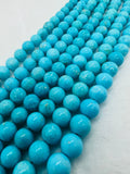 Turquoise Round 10mm size -100 % Natural Turquoise - Length 40 cm - Turquoise Round Beads, sleeping beauty Turquoise, Origin Arizona