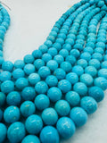 Turquoise Round 10mm size -100 % Natural Turquoise - Length 40 cm - Turquoise Round Beads, sleeping beauty Turquoise, Origin Arizona