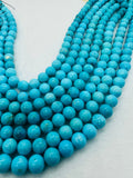 Turquoise Round 10mm size -100 % Natural Turquoise - Length 40 cm - Turquoise Round Beads, sleeping beauty Turquoise, Origin Arizona