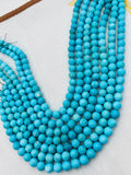 Turquoise Round 10mm size -100 % Natural Turquoise - Length 20 cm - half strand Beads, sleeping beauty Turquoise, Origin Arizona