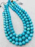 Turquoise Round 12mm size -100 % Natural Turquoise - Length 20 cm - half strand Beads, sleeping beauty Turquoise, Origin Arizona