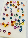 Multi Sapphire faceted loose stone • Size 3-3.20mm, pack of 10 pc, Mix color,