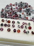 Spinel faceted loose stone • Size 4mm, pack of 6 pc, Mix color, Natural spinel.