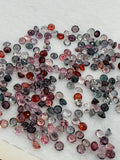 Spinel faceted loose stone • Size 4mm, pack of 2 pcs, Mix color, Natural spinel.