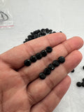 6MM Black Onyx faceted loose stone, back of 6 pieces. Black onyx cut stone.