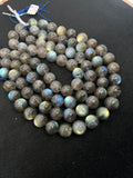 Labradorite Round 17-17.5MM beads, good Quality and perfect round shape . lots of Yellow and Blue Flash -AAA Grade