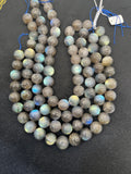 Labradorite Round 17-17.5MM beads, good Quality and perfect round shape . lots of Yellow and Blue Flash -AAA Grade