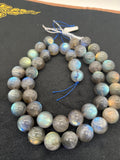 Labradorite Round 24-25 MM beads, good Quality and perfect round shape . lots of Yellow and Blue Flash -AAA Grade