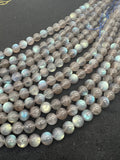 10MM Labradorite Round beads, Top Quality perfect round shape . Yellow and Blue Fire -AAA Grade
