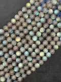 12MM Labradorite Round beads, Top Quality perfect round shape . Yellow and Blue Fire -AAA Grade- 40 cm length - Natural labradorite
