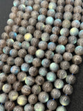 12MM Labradorite Round beads, Top Quality perfect round shape . Yellow and Blue Fire -AAA Grade- 40 cm length - Natural labradorite