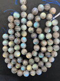 Labradorite Round 20 MM beads, good Quality and perfect round shape . lots of Yellow and Blue Flash -AAA Grade