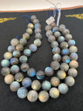 Labradorite Round 19 MM beads, good Quality and perfect round shape . lots of Yellow and Blue Flash -AAA Grade