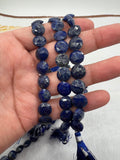 Lapis Lazuli 10mm faceted coin Shape, Lapis Lazuli faceted Briolette  . Length 10 Inch, origin Afghanistan, Lapis with pyrite