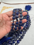 Lapis Lazuli 12mm faceted coin Shape, Lapis Lazuli faceted Briolette . Length 10 Inch, origin Afghanistan, Lapis with pyrite