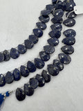 Lapis Lazuli 15X20MM faceted pear shape, Lapis Lazuli faceted Briolette . Length 10 Inch, origin Afghanistan.
