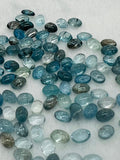 Aquamarine 3X5MM Oval Cabs- Aquamarine cabochon Pack of 6 Pcs Good Quality cabs- Blue Aquamarine, origin Nigeria