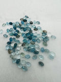 Aquamarine 3X5MM Oval Cabs- Aquamarine cabochon Pack of 6 Pcs Good Quality cabs- Blue Aquamarine, origin Nigeria