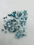 Aquamarine 3MM Round Cabs- Aquamarine cabochon Pack of 8 Pcs Good Quality cabs- Blue Aquamarine, origin Nigeria