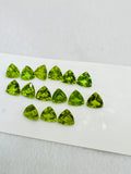 9MM Peridot Trillion faceted Pack of 1 PC - Natural Peridot Trillion Cut - Peridot loose Stones .Peridot faceted cabs