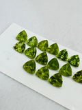 8MM Peridot Trillion faceted Pack of 1 PC - Natural Peridot Trillion Cut - Peridot loose Stones .Peridot faceted cabs