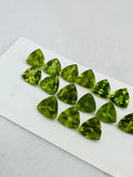 9MM Peridot Trillion faceted Pack of 1 PC - Natural Peridot Trillion Cut - Peridot loose Stones .Peridot faceted cabs