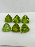 11MM Peridot Trillion faceted Pack of 1 PC - Natural Peridot Trillion Cut - Peridot loose Stones .Peridot faceted cabs